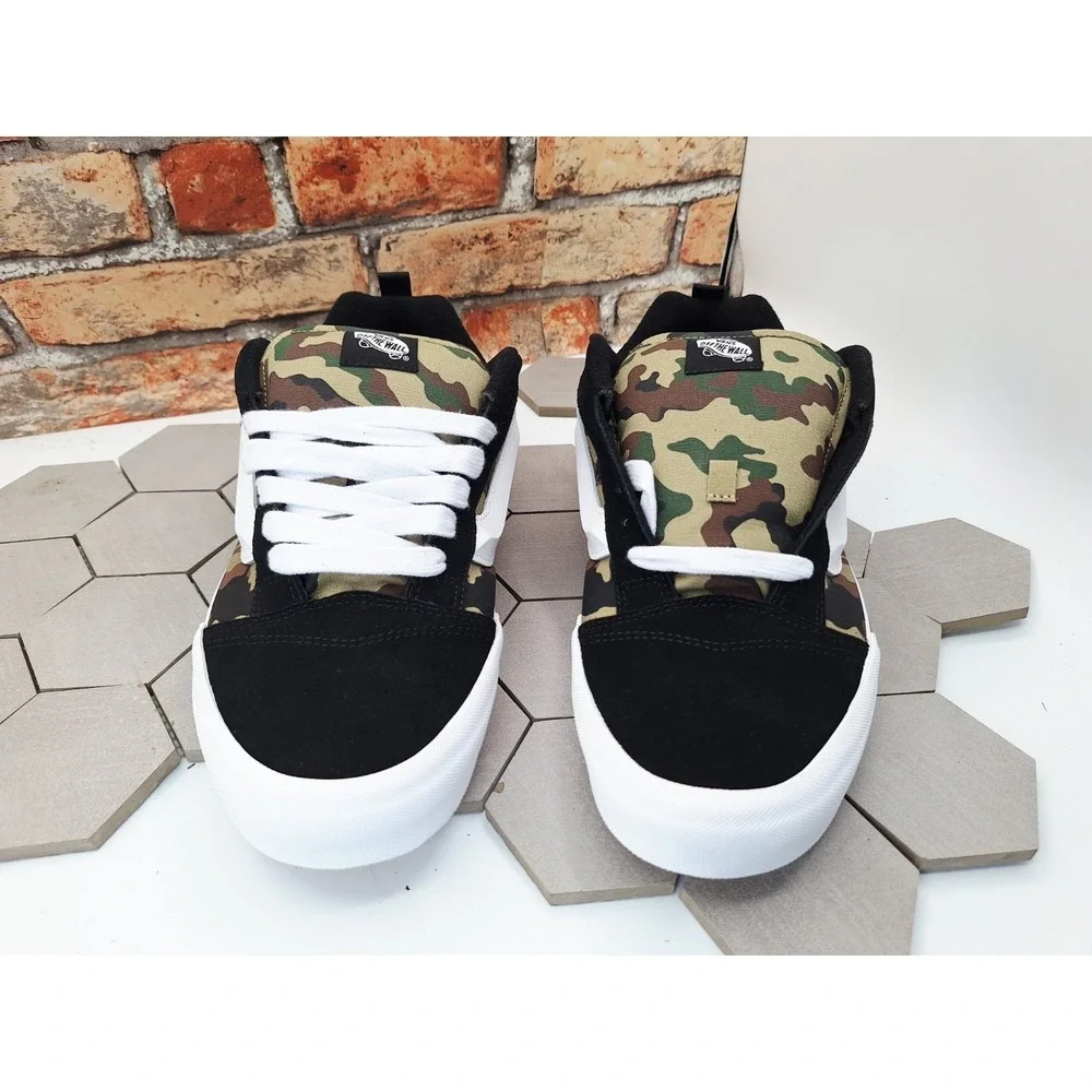 Vans Knu Skool Camo Black Green Men Size 13 NIB 2025 Bape Inspired Chunky Skate